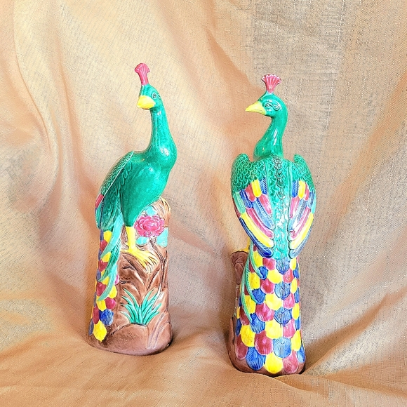 Accents Vintage Mid Century Peacock Ceramic Statue Figurines Poshmark